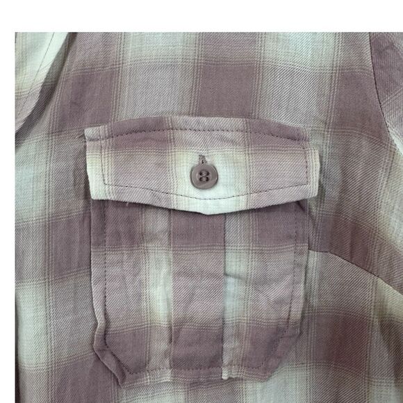 ANA A New Approach Large Button Front Shirt Plaid 3/4 Sleeve Roll Tabs Womens - Picture 6 of 11